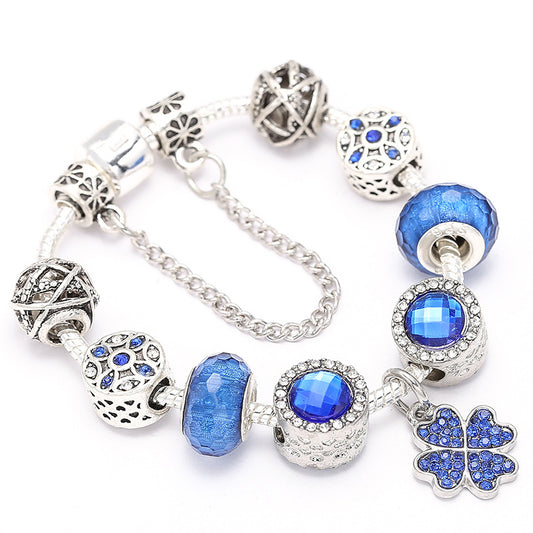 New blue crystal bracelet diy original charm ladies bracelet