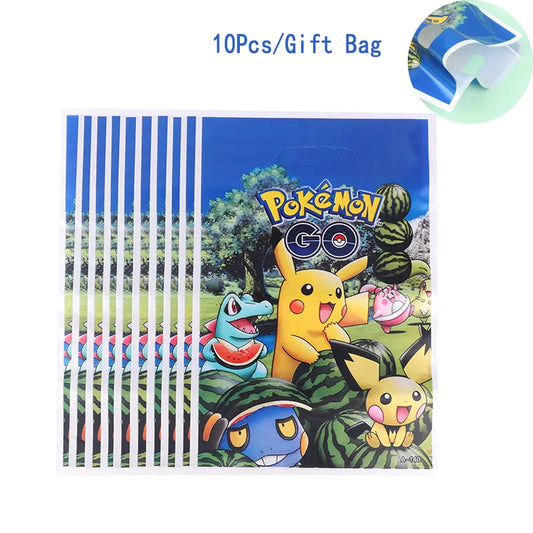 10Pcs/Pack Cartoon Pokemon Pikachu Candy Bag