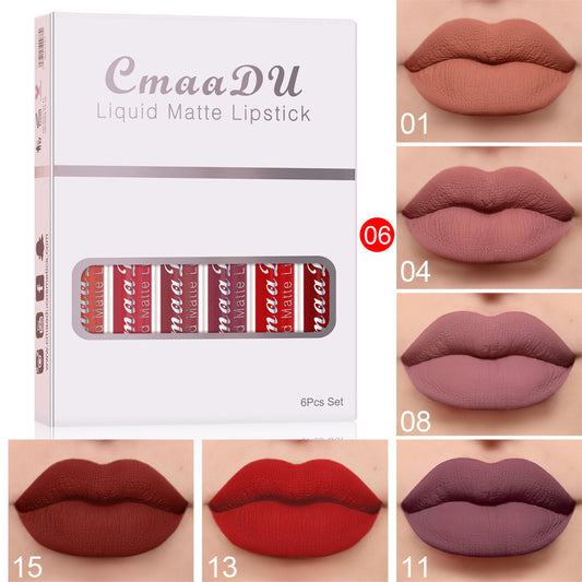 Matte Waterproof Lipstic- 6 Pack